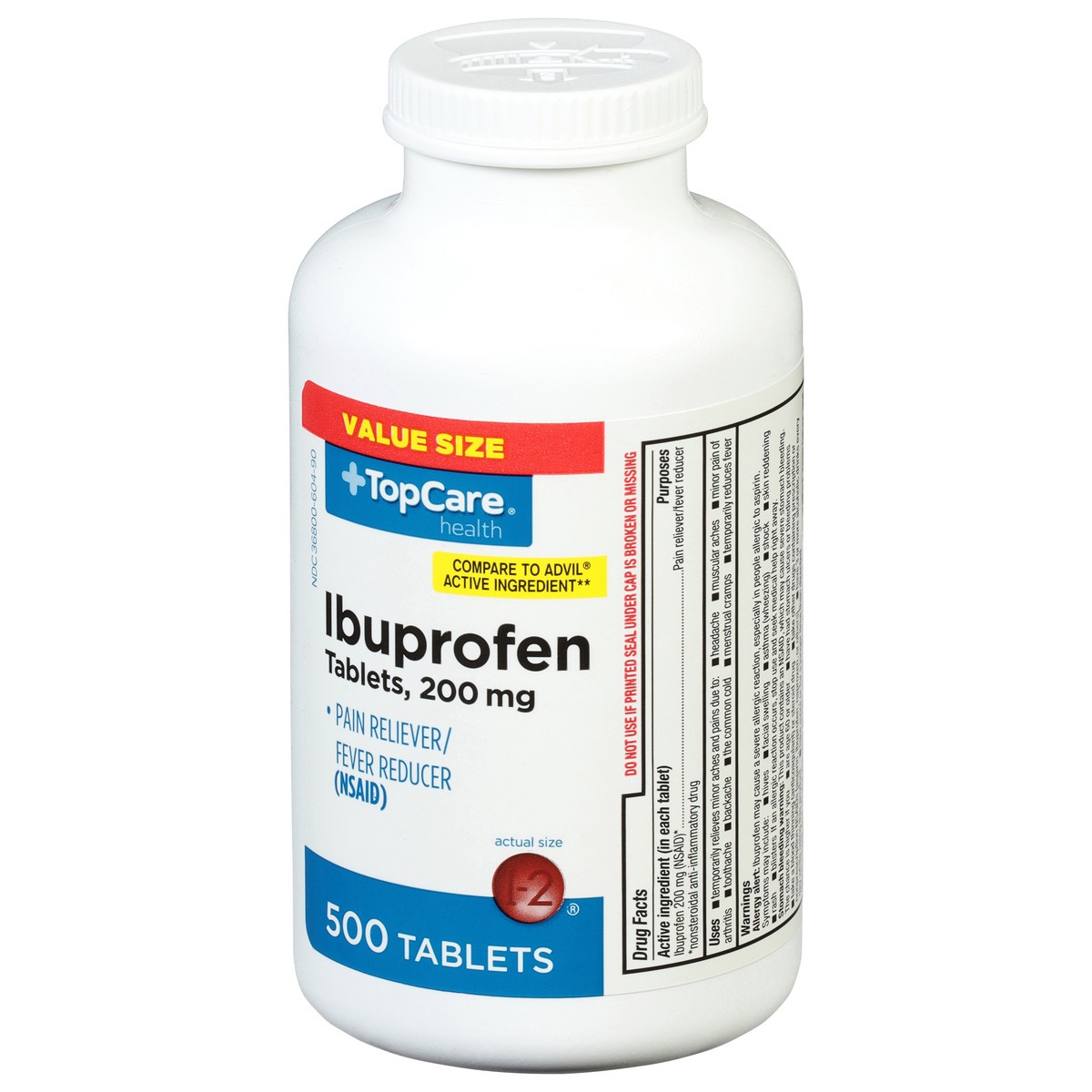 slide 4 of 10, TopCare Health 200 mg Ibuprofen Value Size 500 Tablets, 500 ct