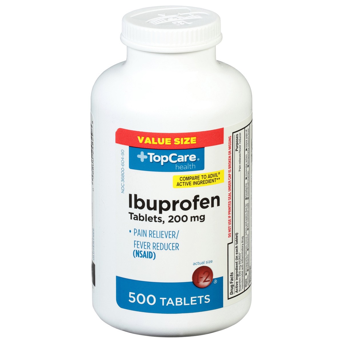 slide 2 of 10, TopCare Health 200 mg Ibuprofen Value Size 500 Tablets, 500 ct