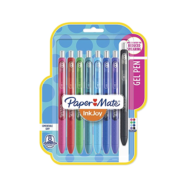 slide 1 of 1, Paper Mate InkJoy Gel Pens Medium Point Assorted Colors, 8 ct