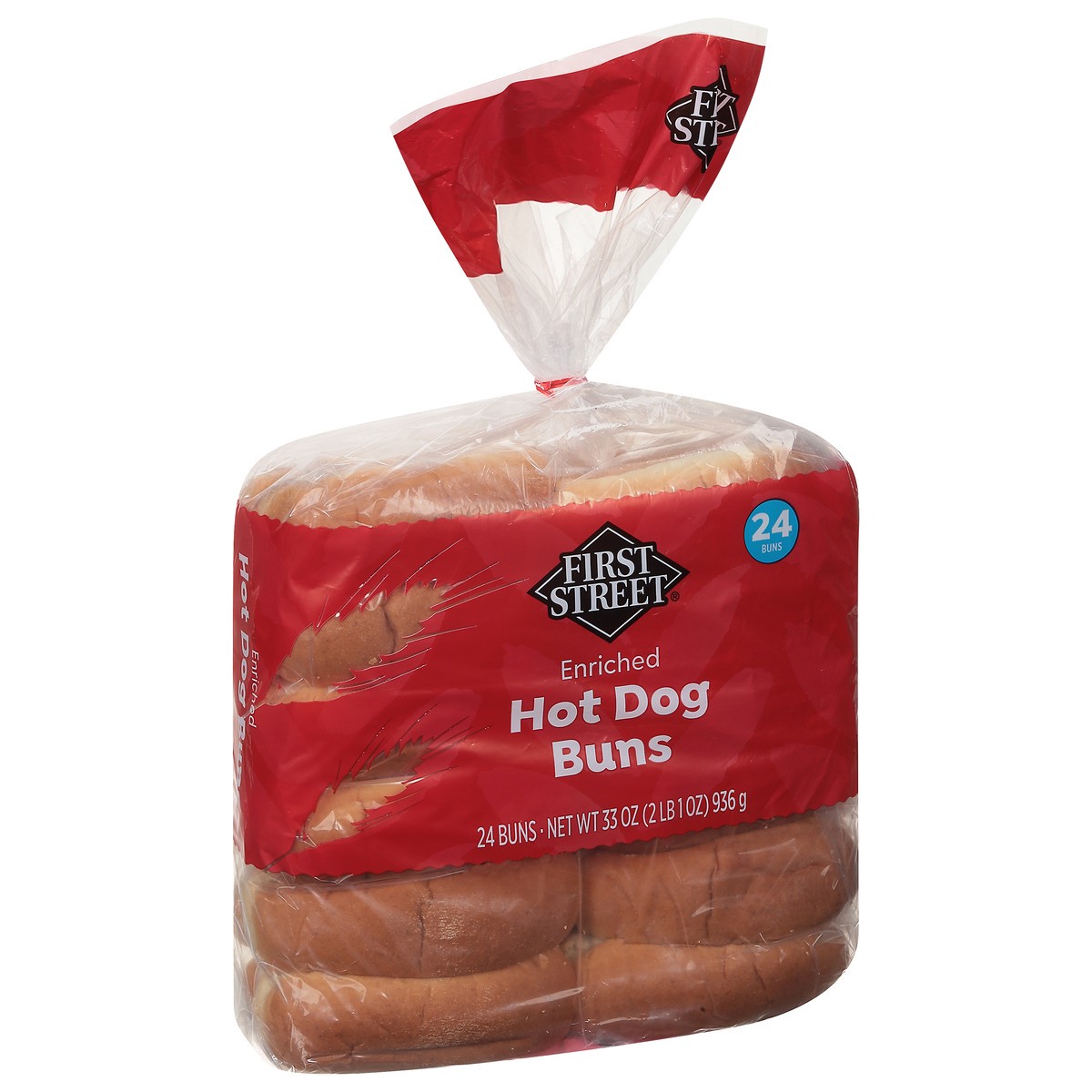 slide 2 of 4, First Street Hot Dog Buns, 24 ct