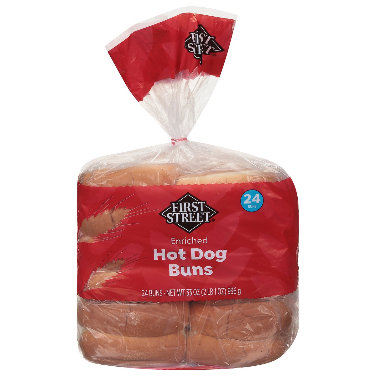 slide 1 of 4, First Street Hot Dog Buns, 24 ct