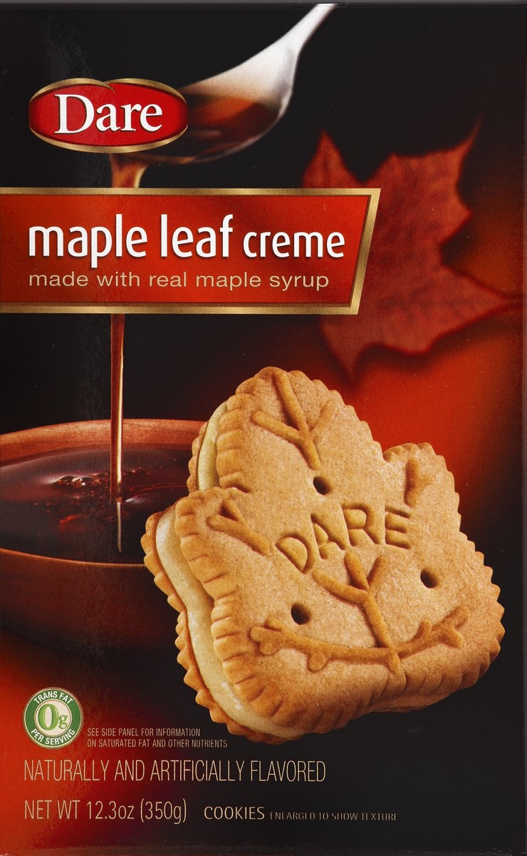 slide 4 of 5, Dare Maple Leaf Creme Cookies, 12.3 oz
