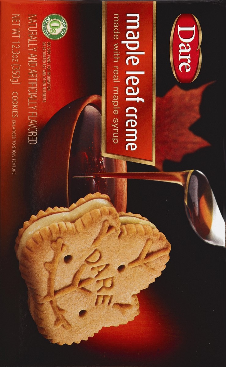 slide 5 of 5, Dare Maple Leaf Creme Cookies, 12.3 oz