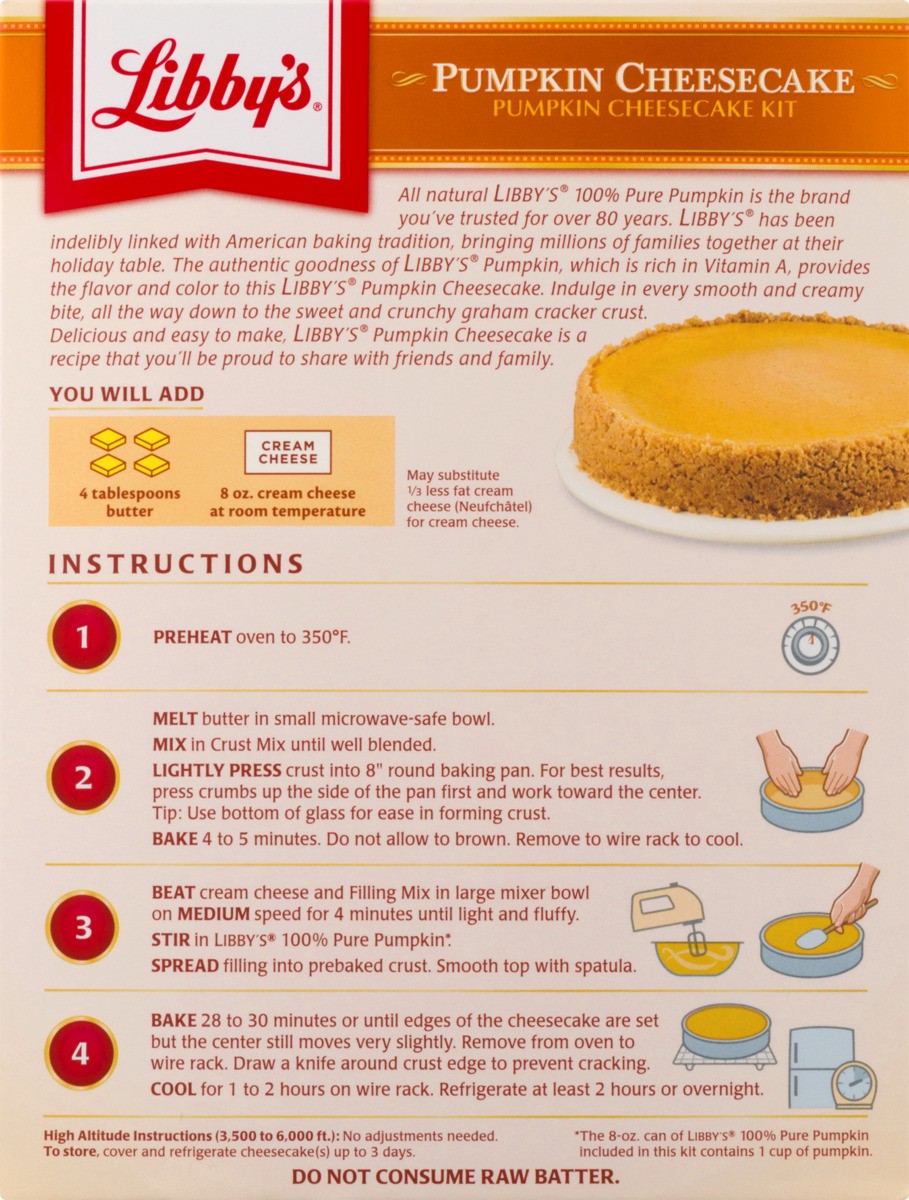 slide 5 of 9, Libby's Pumpkin Cheesecake Kit, 17.75 oz