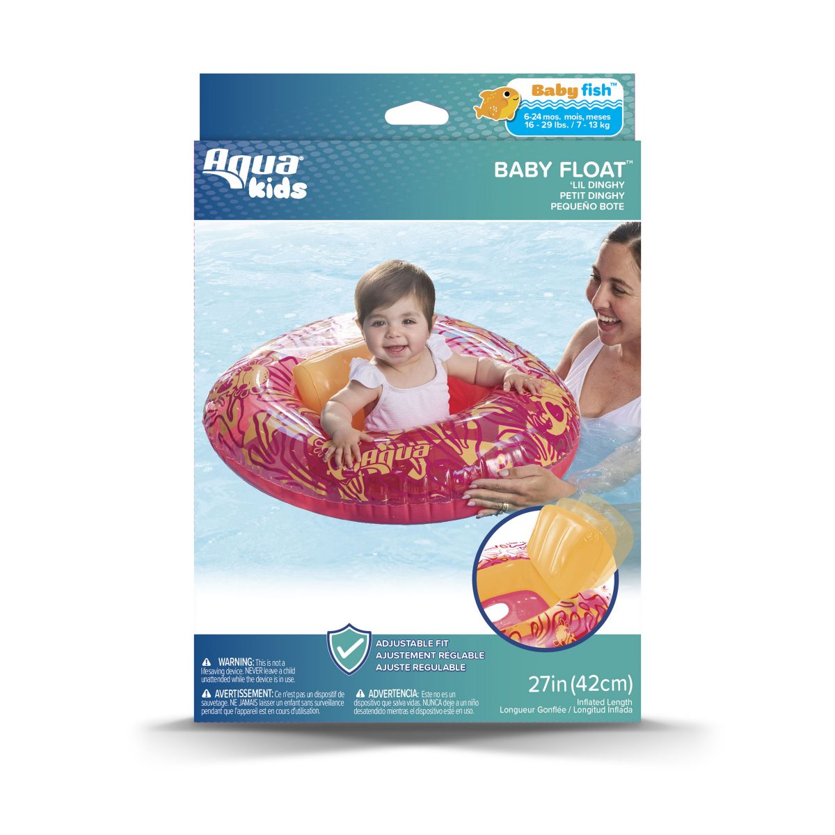 slide 1 of 28, AQUA LEISURE Lil Dinghy Baby Float, 1 ct