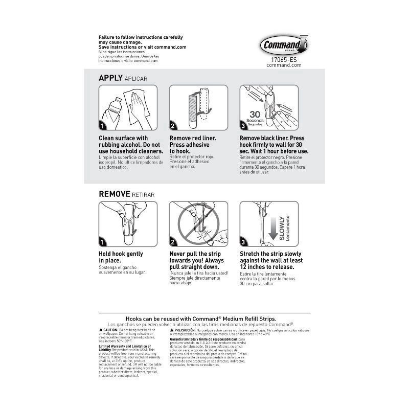 slide 2 of 2, Command Medium Wire Toggle Hook, 2 ct