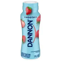 Dannon Strawberry Smoothie Low Fat Yogurt Drink, Gluten Free On the Go Snacks with Strawberry Flavor, Excellent Source of Calcium and Vitamin D, 7 FL OZ Bottle