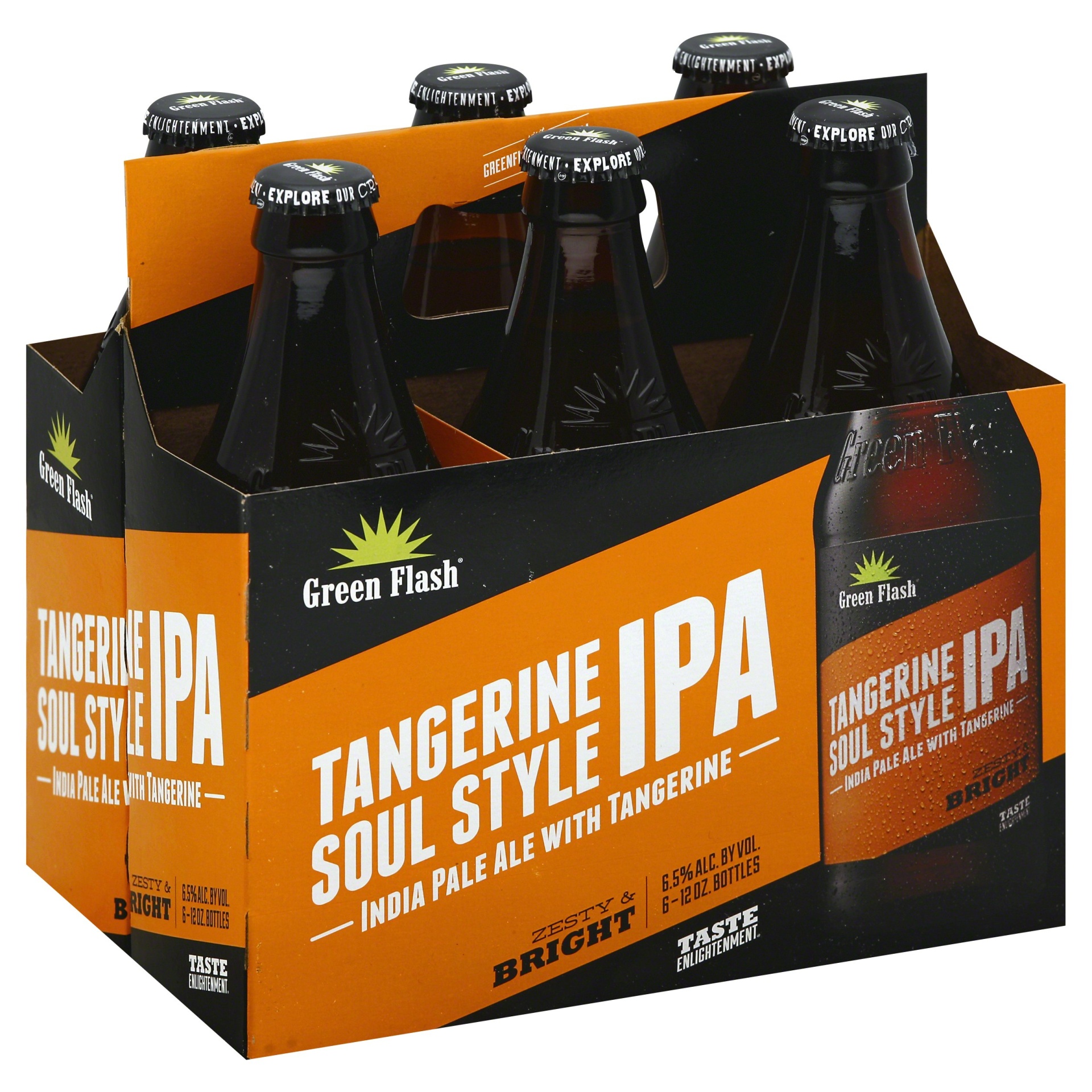 slide 1 of 4, Green Flash Brewing Co. Tangerine Soul Style IPA Bottles, 6 ct; 12 fl oz