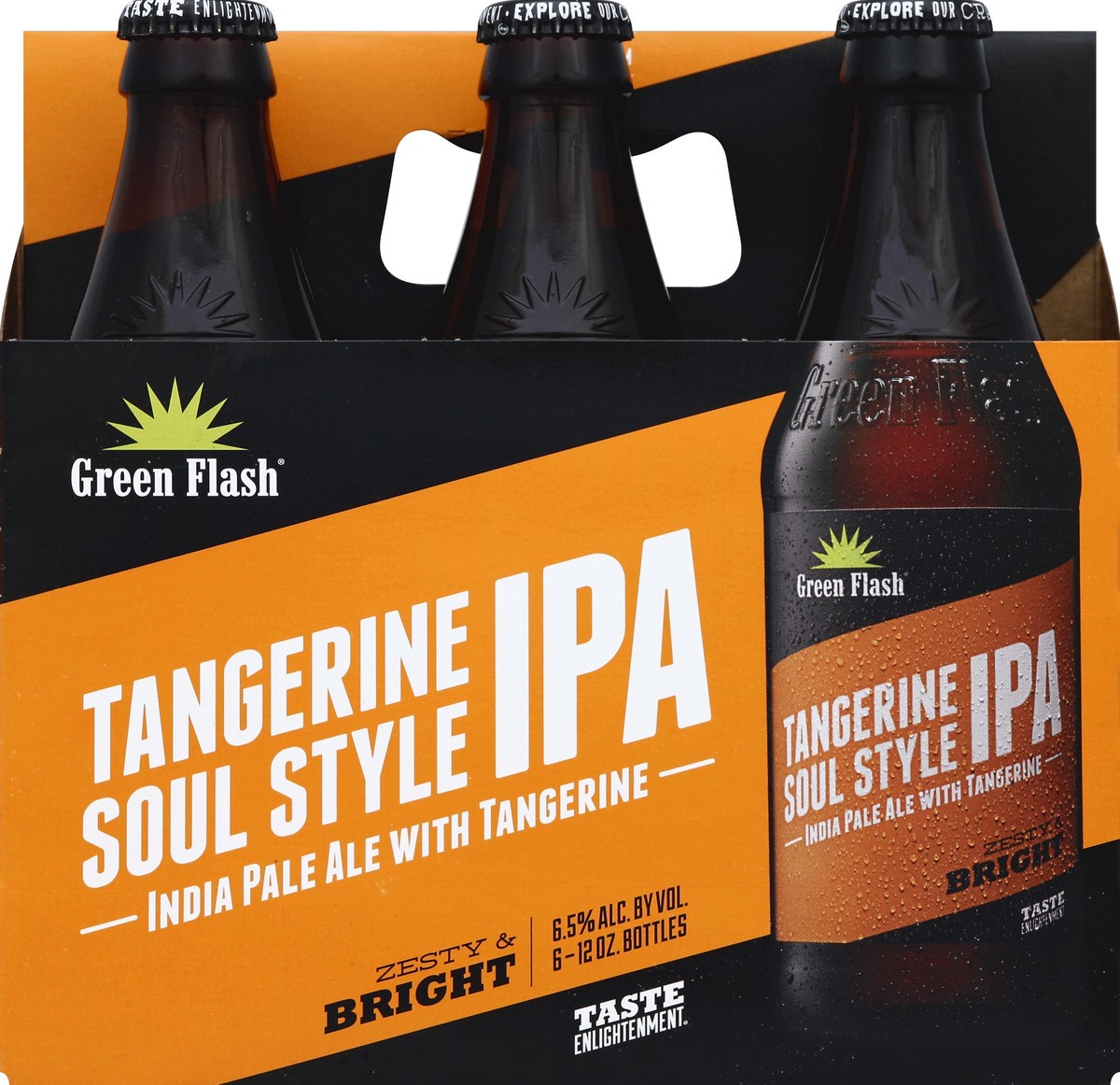 slide 4 of 4, Green Flash Brewing Co. Tangerine Soul Style IPA Bottles, 6 ct; 12 fl oz