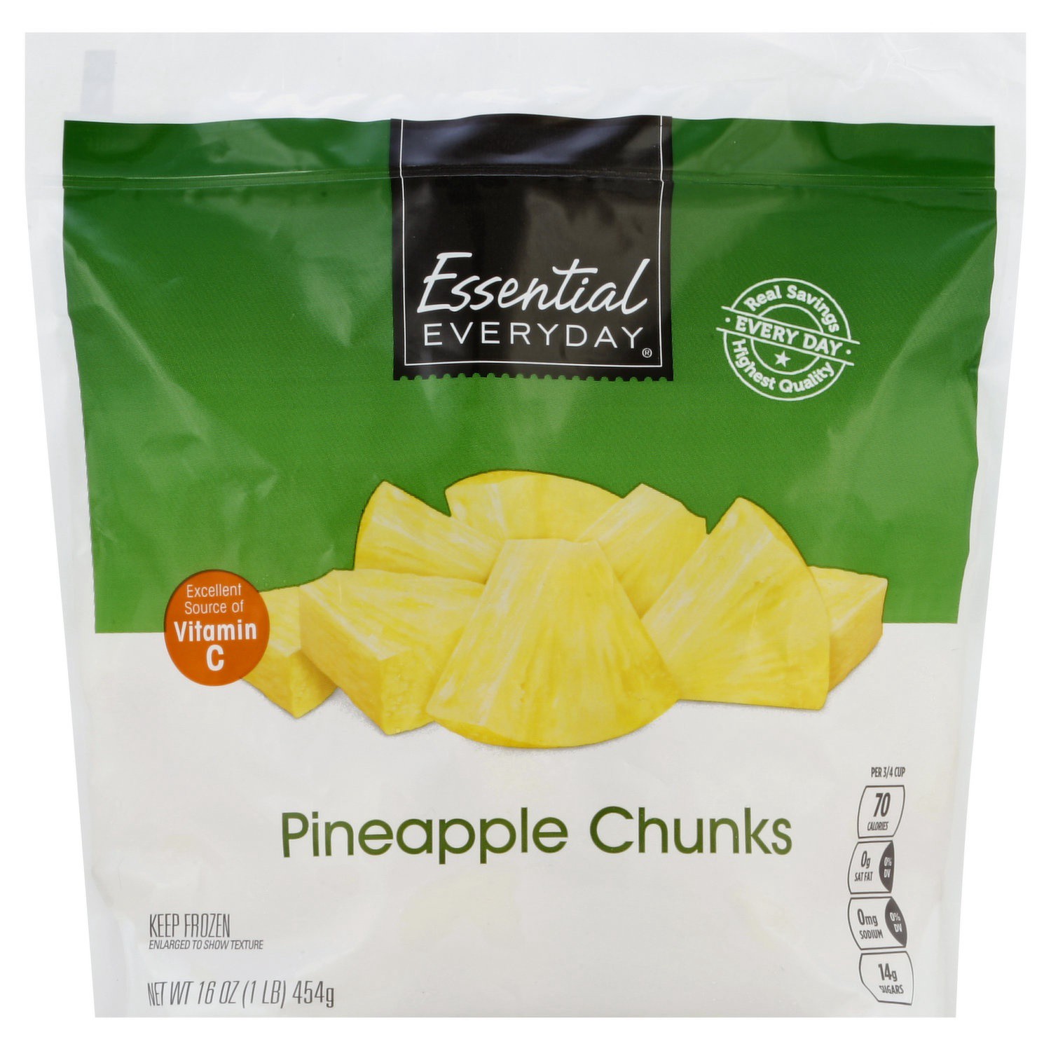 slide 1 of 1, Essential Everyday Frozen Pineapple, 16 oz