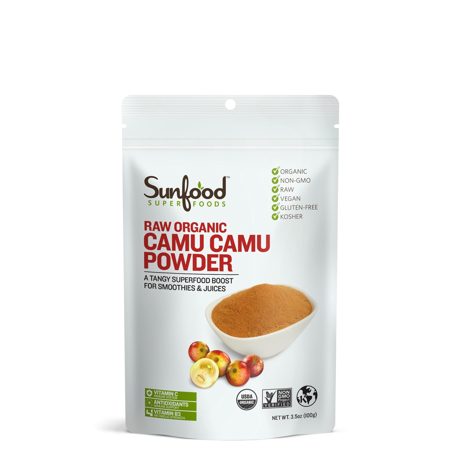 slide 1 of 1, Sunfood Organic Tangy Camu Camu Powder, 8 oz