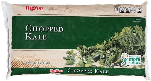slide 1 of 1, Hy-vee Freshly Frozen Chopped Kale, 16 oz