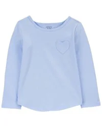 Carter's Toddler Heart Pocket Tee Blue 2T