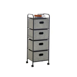 Real Home Innovations Gray 4-Drawer Storage Cart
