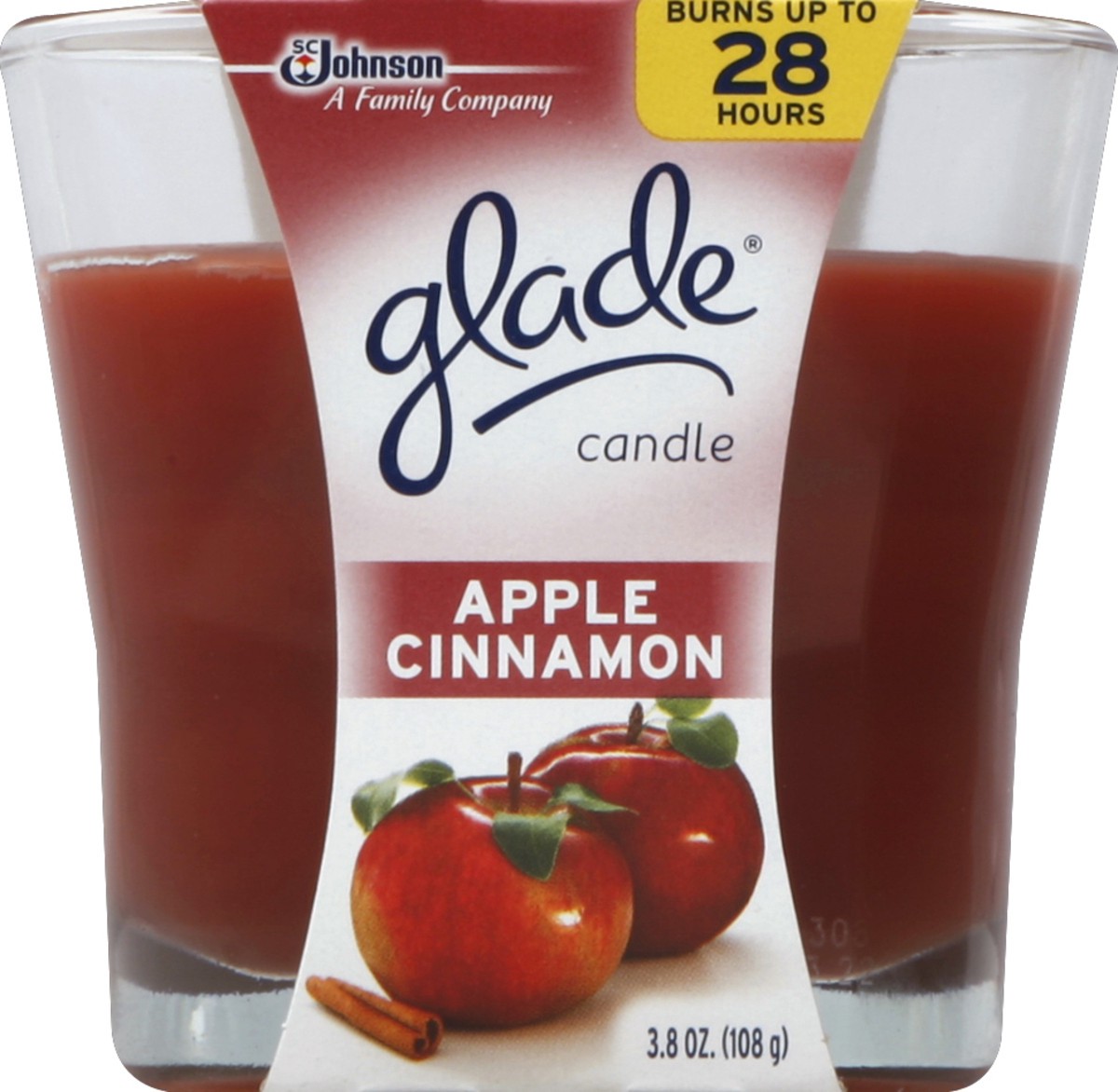 slide 2 of 5, Glade Apple Cinnamon Candle, 3.4 oz