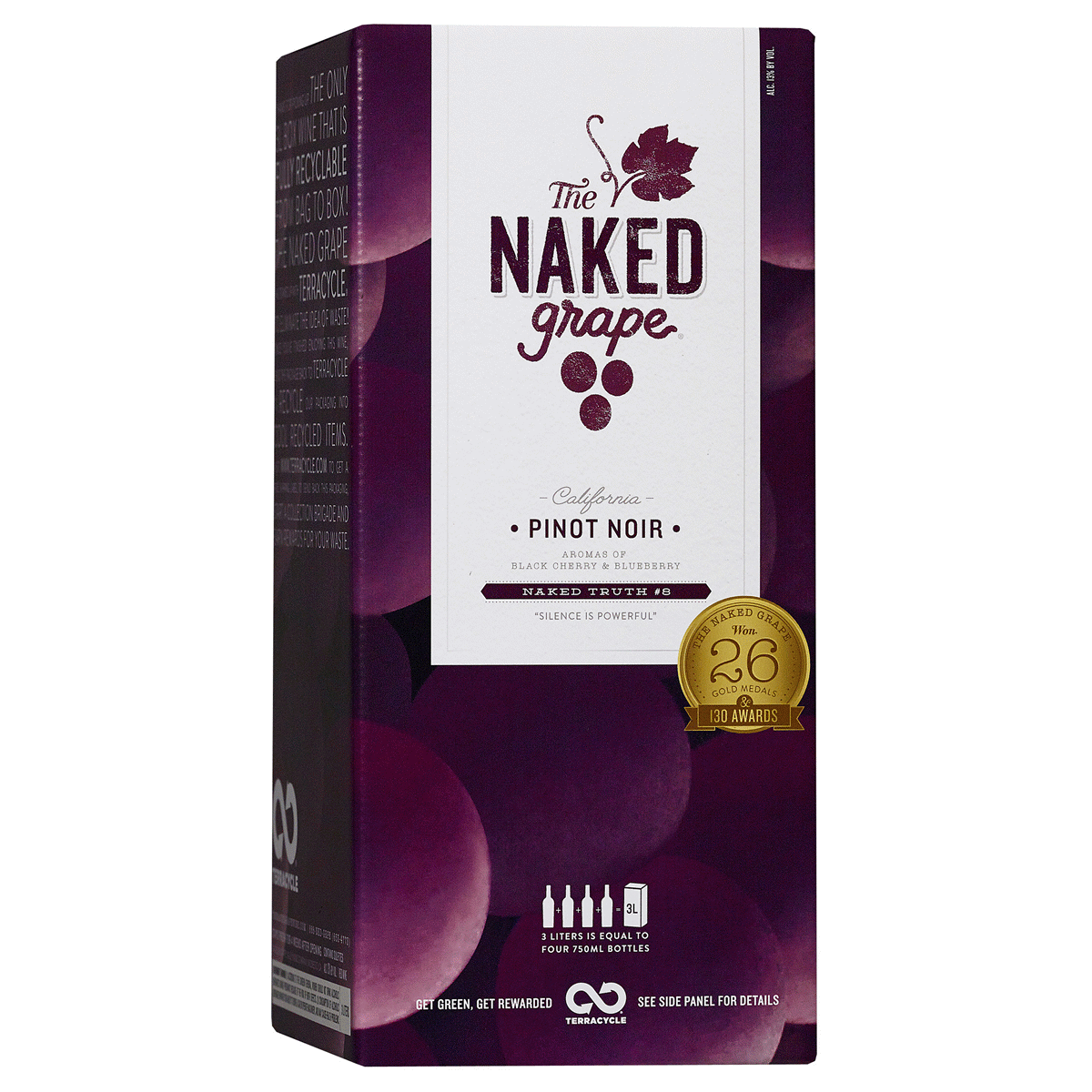 slide 1 of 5, Naked Grape Pinot Noir 3 lt, 3 liter