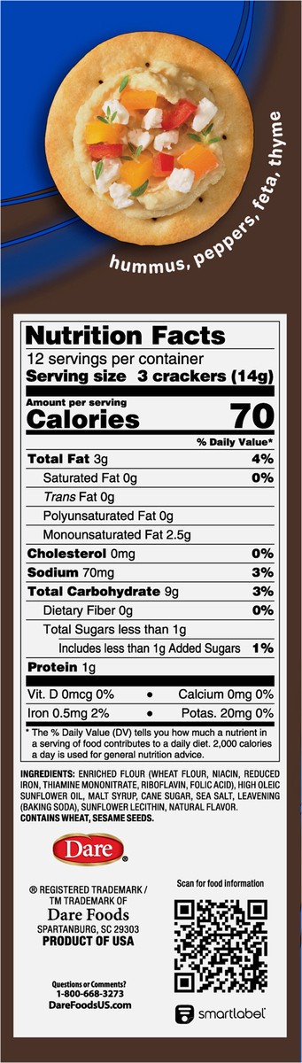 slide 3 of 9, Cabaret Dare Cabaret Crisp & Buttery Crackers 6.1 oz, 6.1 oz