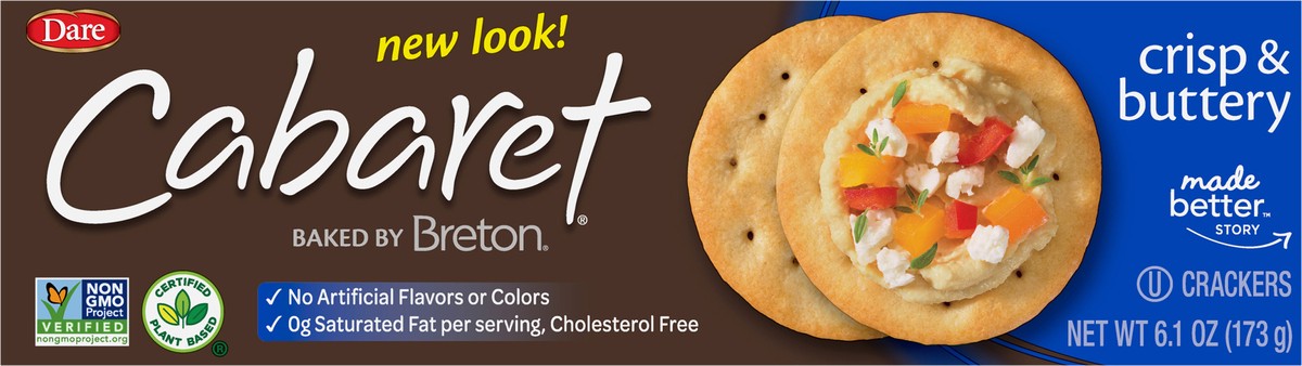 slide 8 of 9, Cabaret Dare Cabaret Crisp & Buttery Crackers 6.1 oz, 6.1 oz