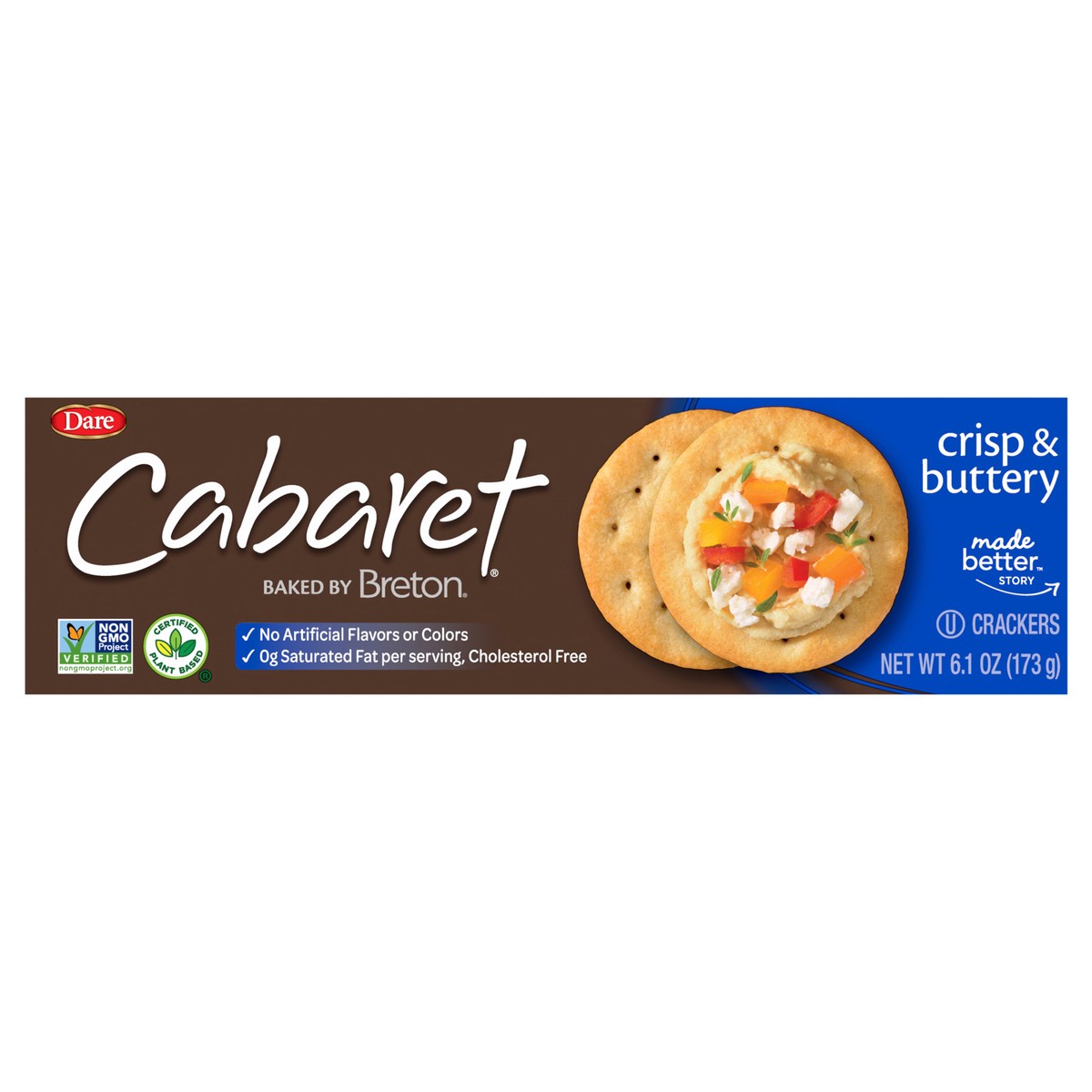 slide 1 of 9, Cabaret Dare Cabaret Crisp & Buttery Crackers 6.1 oz, 6.1 oz