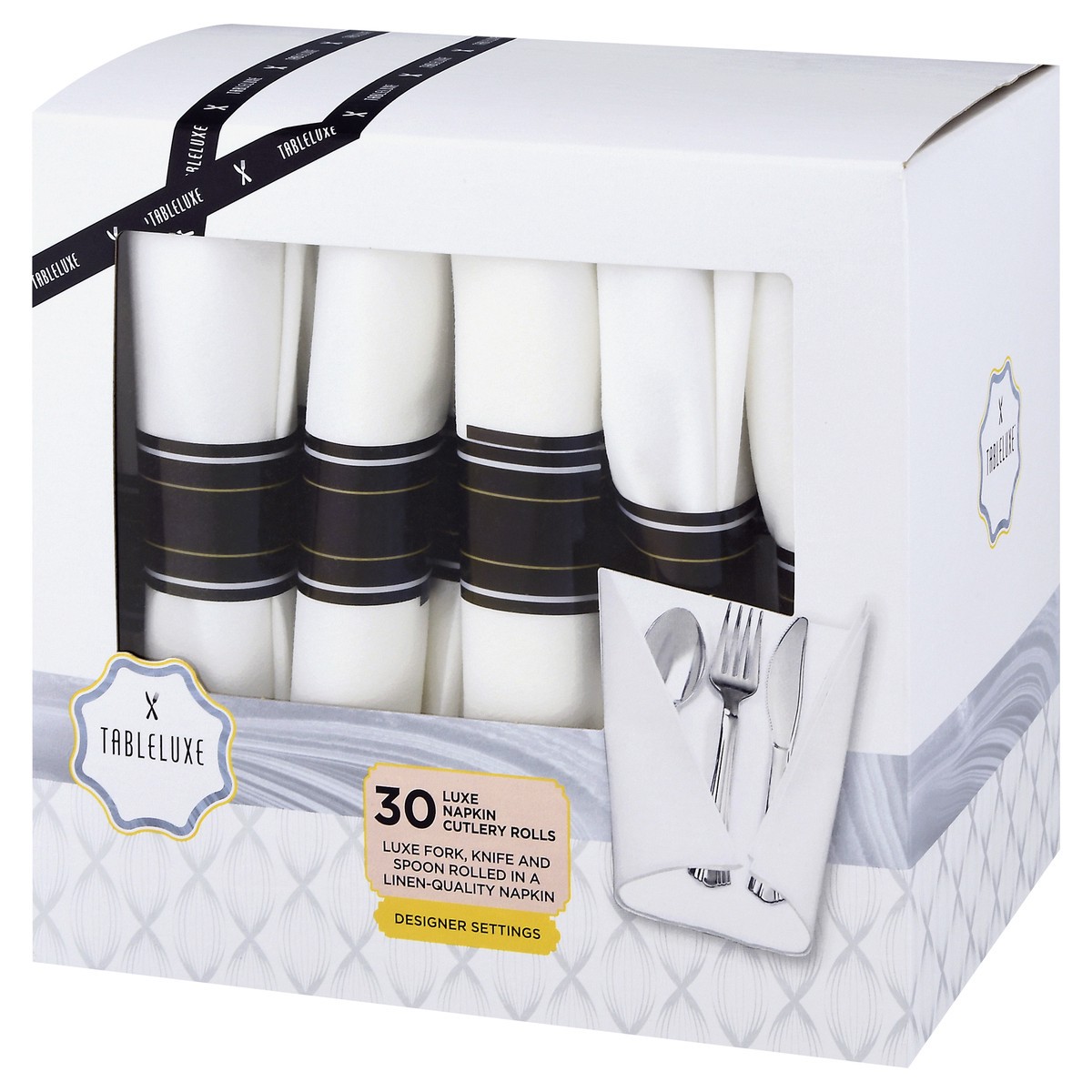slide 9 of 9, Tableluxe Napkin Cutlery Rolls 30 ea, 30 ct