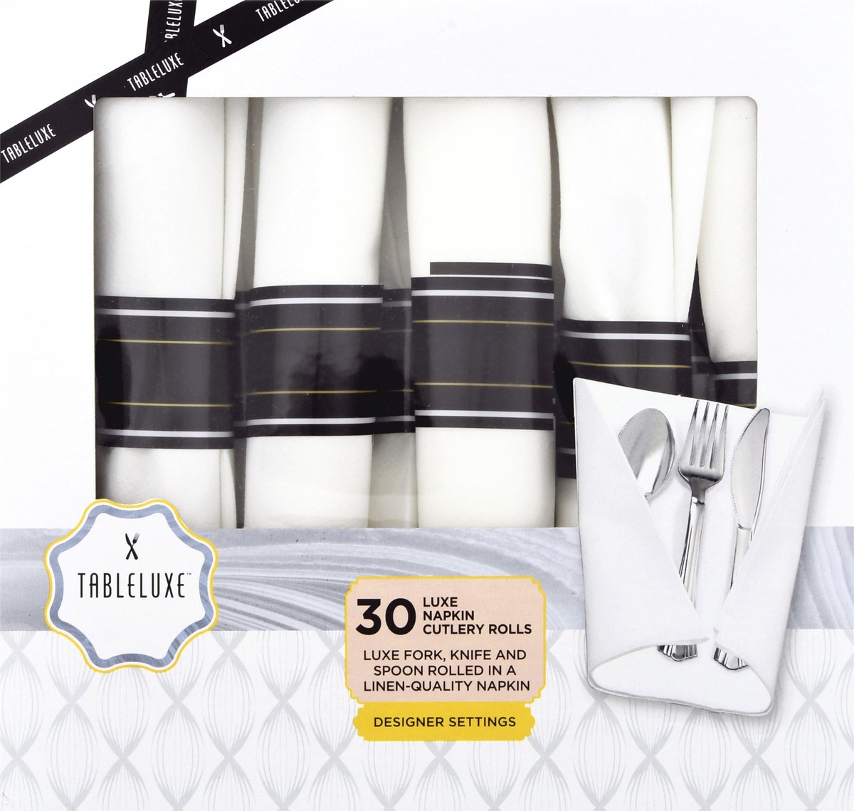 slide 3 of 9, Tableluxe Napkin Cutlery Rolls 30 ea, 30 ct