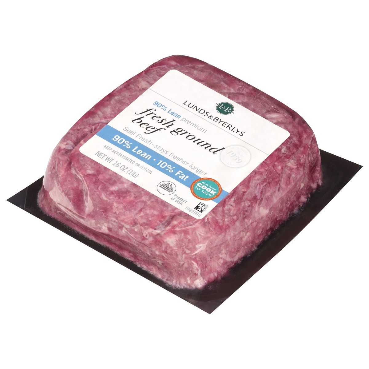slide 4 of 4, Lunds & Byerlys 90%/10% Premium Fresh Ground Beef 16 oz, 16 oz
