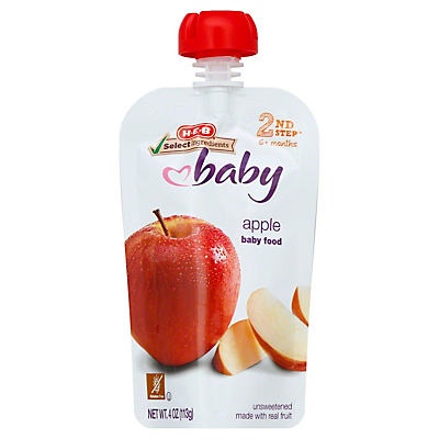 slide 1 of 1, H-E-B Stage 2 Baby Apple, 4 oz