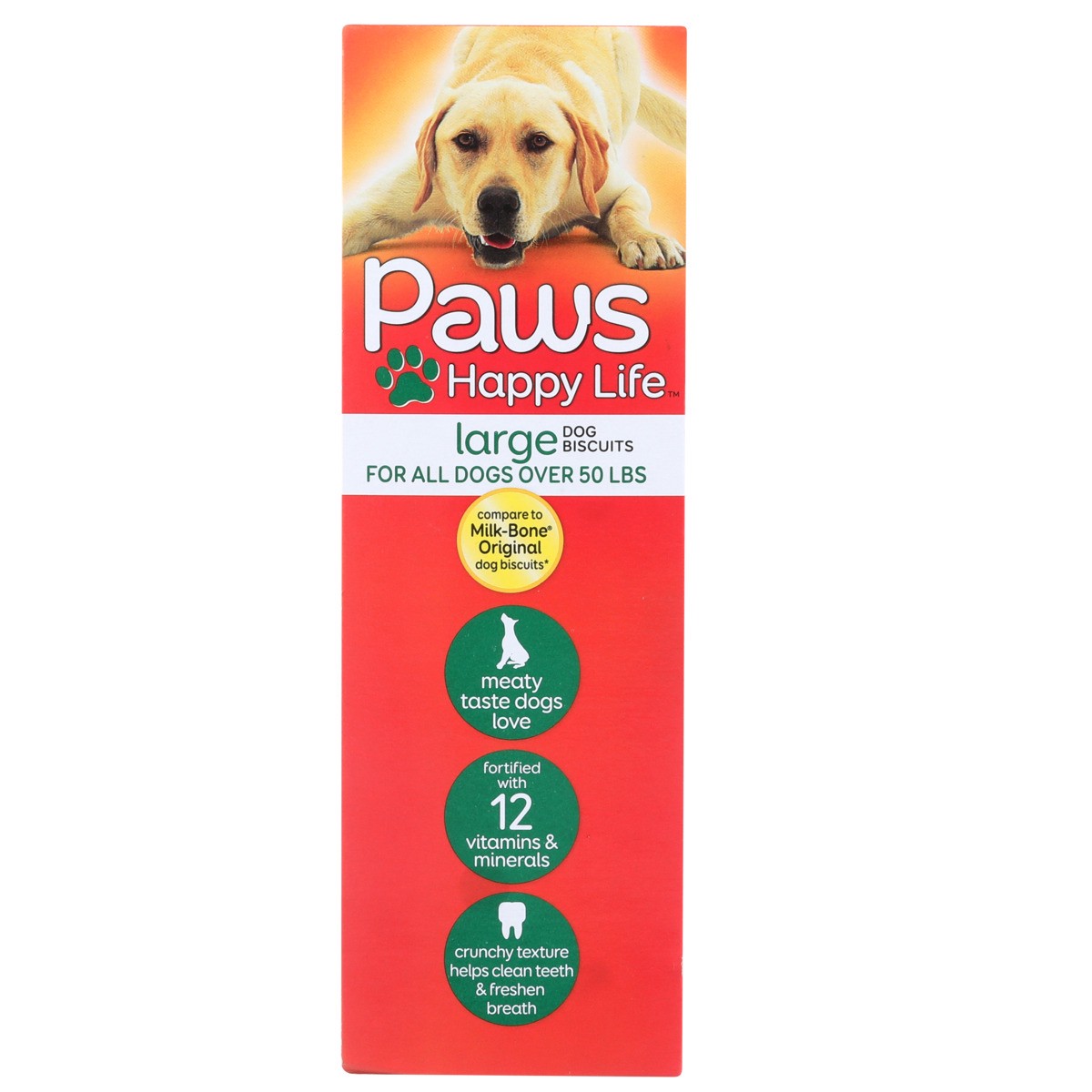 slide 3 of 8, Paws Happy Life Dog Biscuits - For All Dogs Over, 24 oz