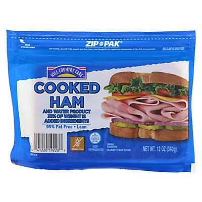 slide 1 of 1, Hill Country Fare Cooked Ham, 12 oz