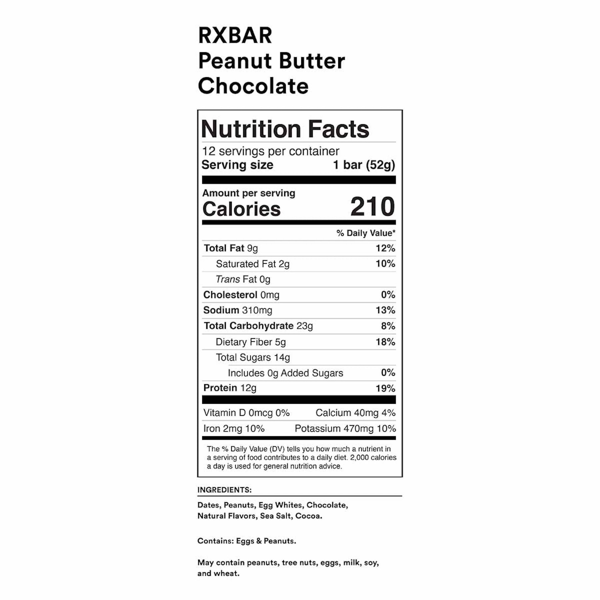 slide 3 of 4, RXBAR Protein Bars, Peanut Butter Chocolate, 22 oz, 12 Count, 22 oz