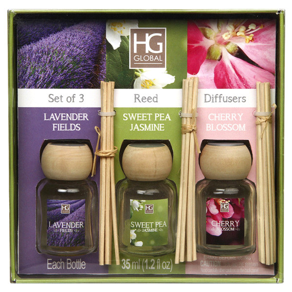 slide 1 of 1, DiffuserGift Set of Floral Scents, 3 pc