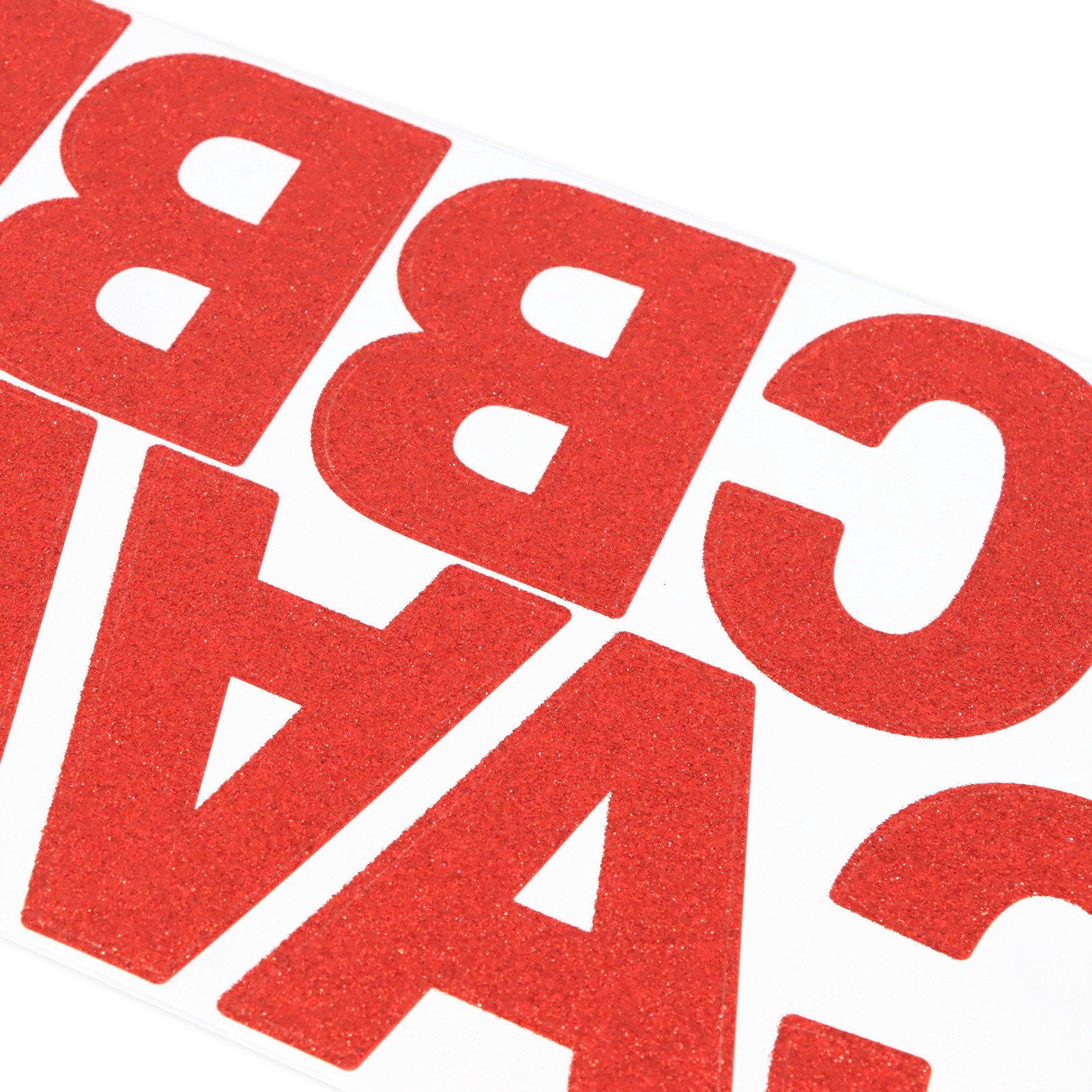 slide 4 of 5, 3.25" Red Glitter Alphabet Stickers By Recollections, 3.25 in