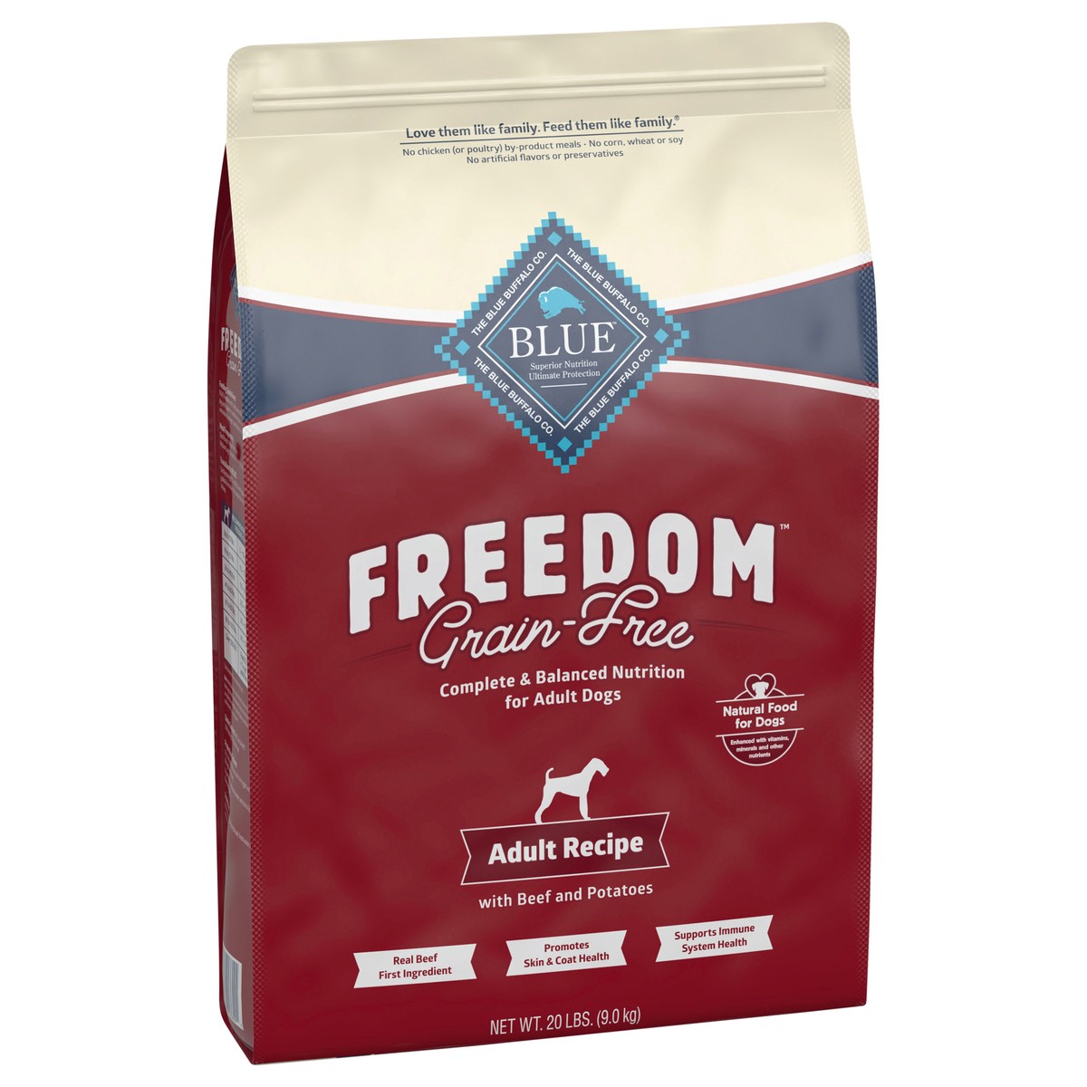 slide 2 of 9, Blue Buffalo Freedom Beef Adult Dog Food, 20 lb