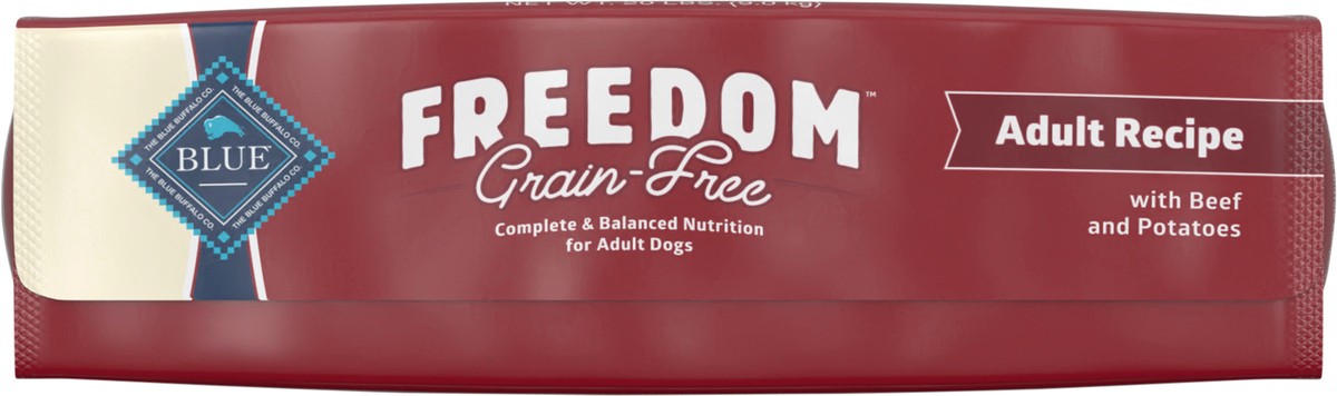 slide 4 of 9, Blue Buffalo Freedom Beef Adult Dog Food, 20 lb