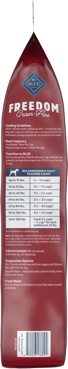 slide 7 of 9, Blue Buffalo Freedom Beef Adult Dog Food, 20 lb