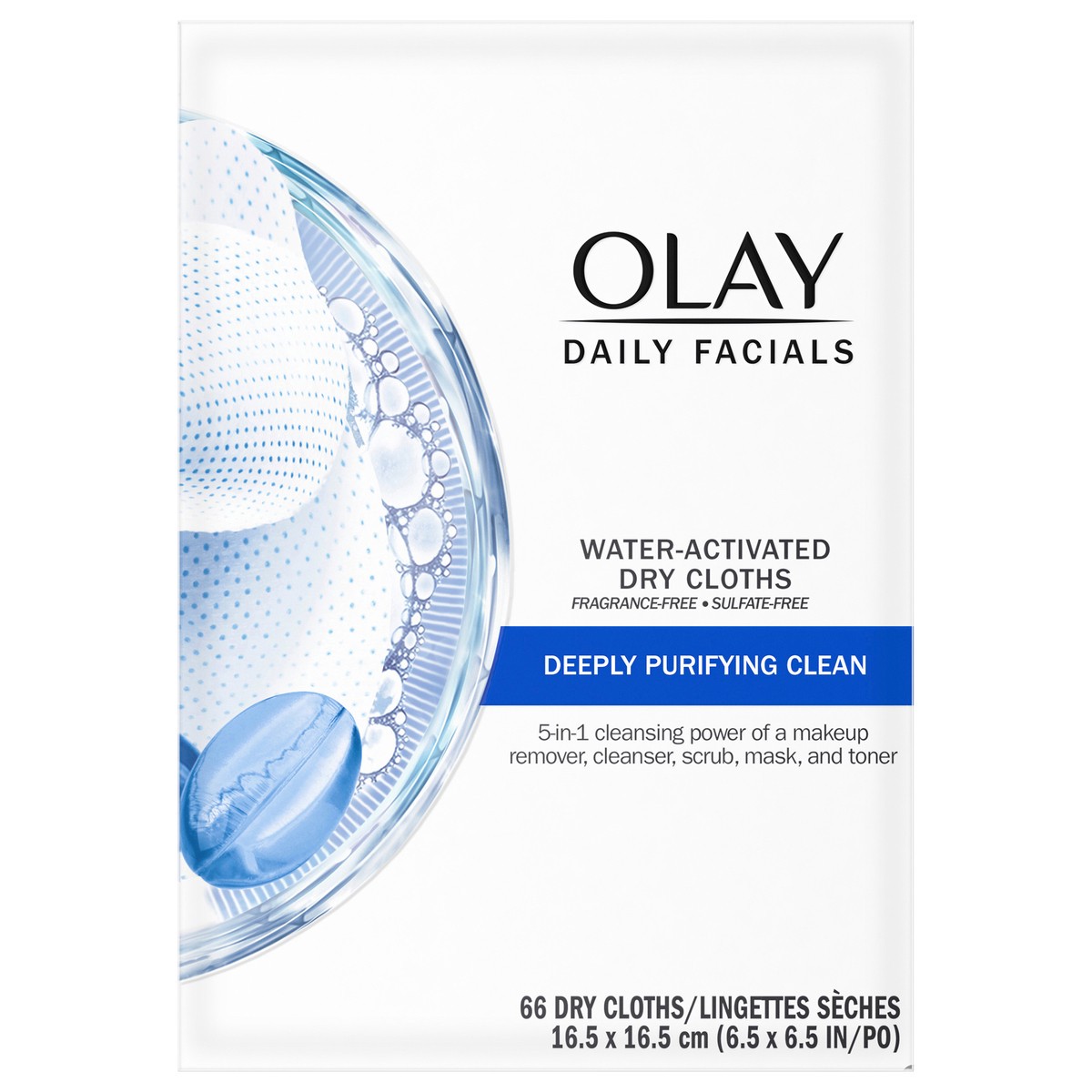 slide 1 of 7, Olay Daily Facials Deeply Purifying Cleansing Cloths, Fragrance-Free, 66 Count, 66 ct