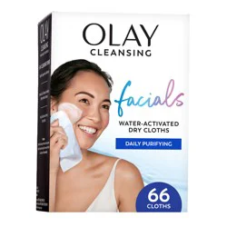 Olay Daily Facials Deeply Purifying Cleansing Cloths, Fragrance-Free, 66 Count