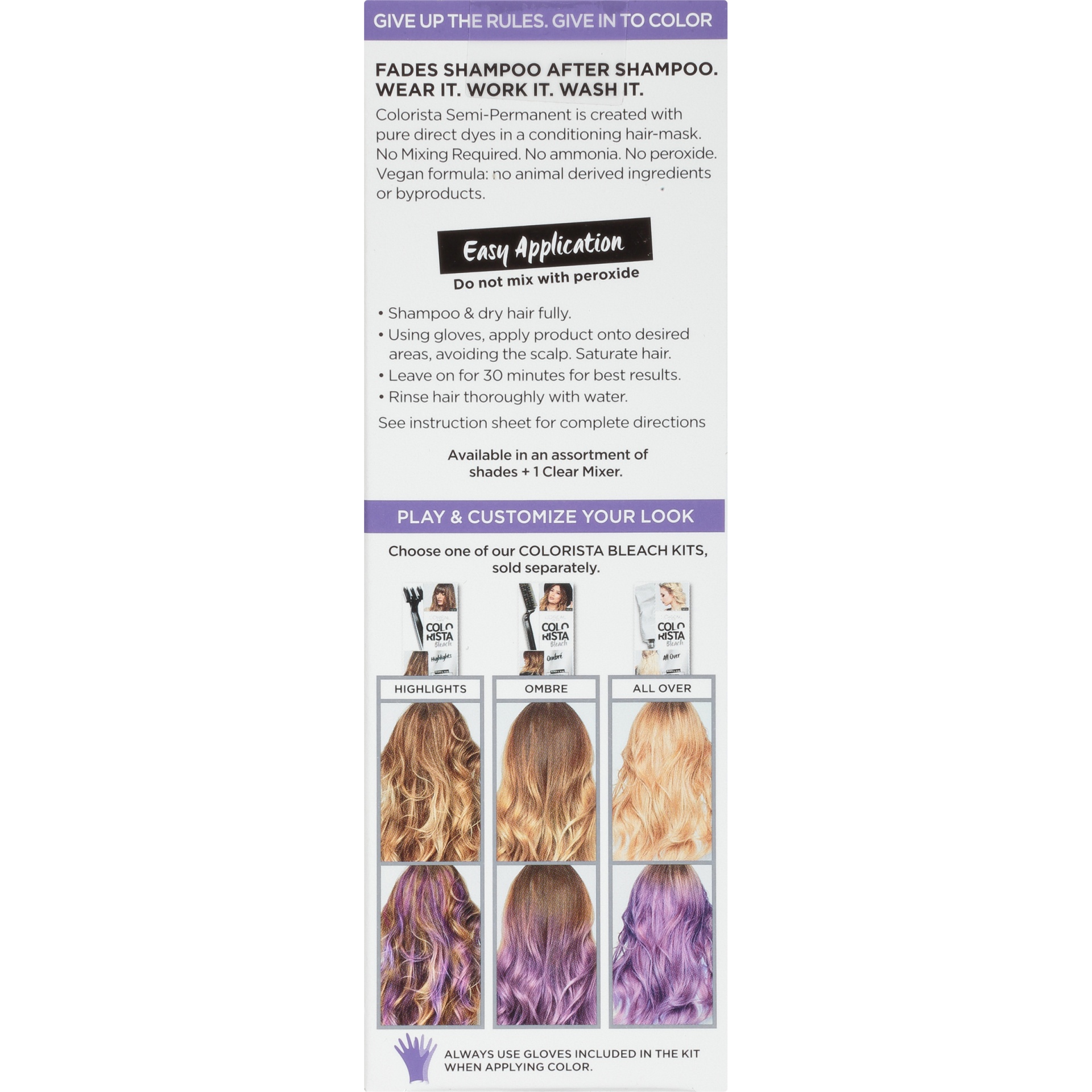 slide 7 of 8, L'Oréal L'Oreal Paris Colorista Semi-Permanent Temporary Hair Color - Light Blonde/Purple - 4 fl oz, 4 fl oz