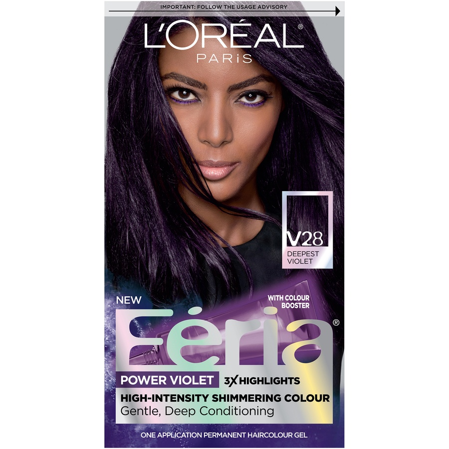 slide 2 of 8, L'Oréal Fería Deepest Violet V28 Permanent Haircolour Gel 1 ea, 1 ct