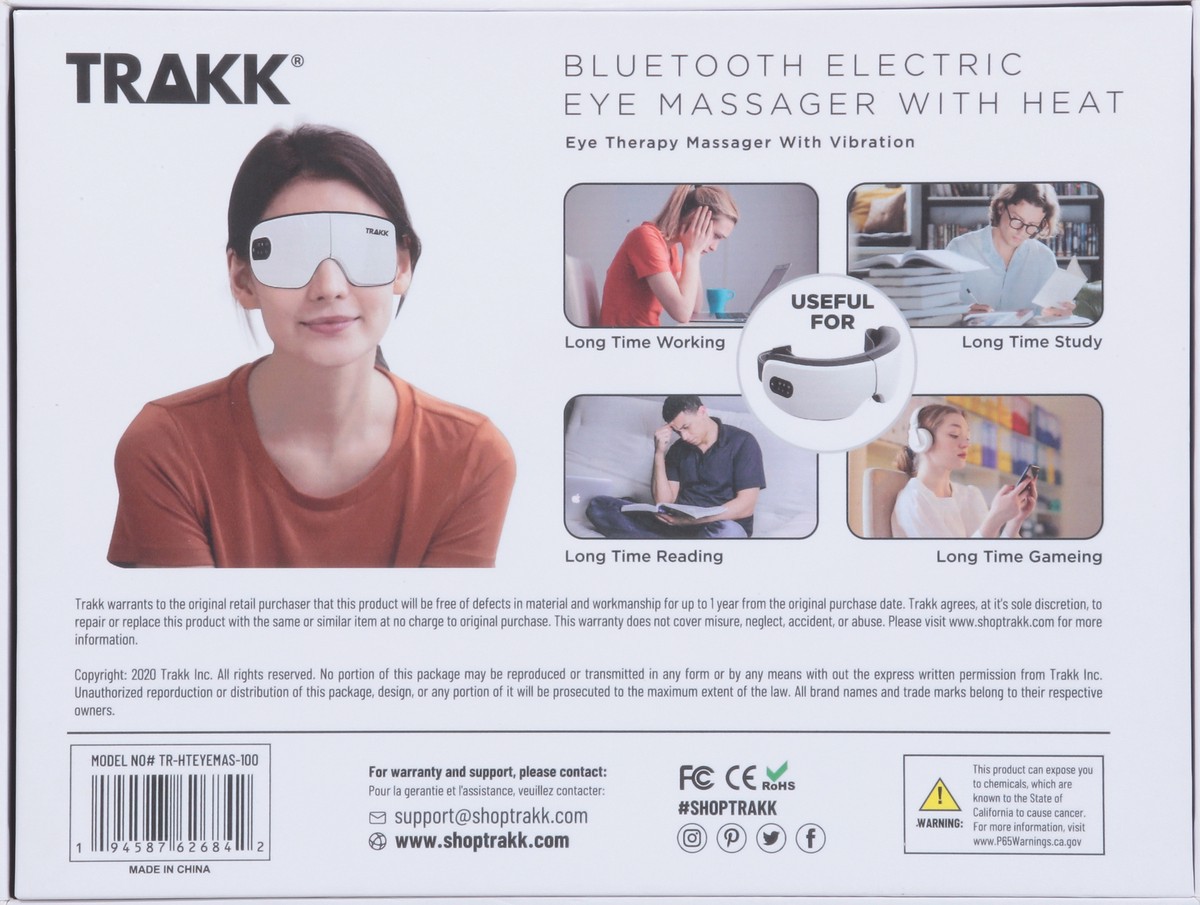 slide 6 of 12, Trakk Bluetooth Electric Eye Massager with Heat 1 ea, 1 ct