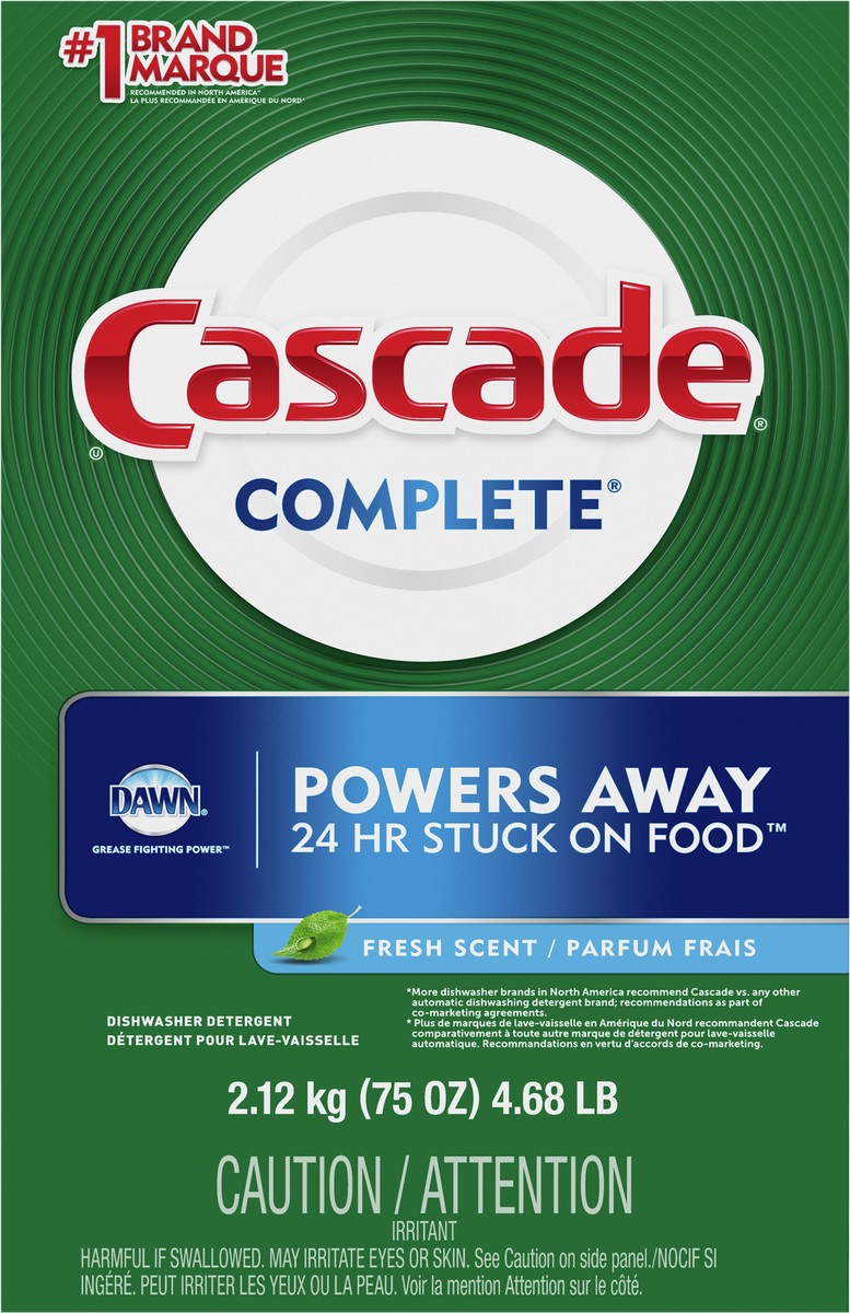 slide 1 of 9, Cascade Complete Fresh Scent Dishwasher Detergent 2.12 kg, 2.12 kg