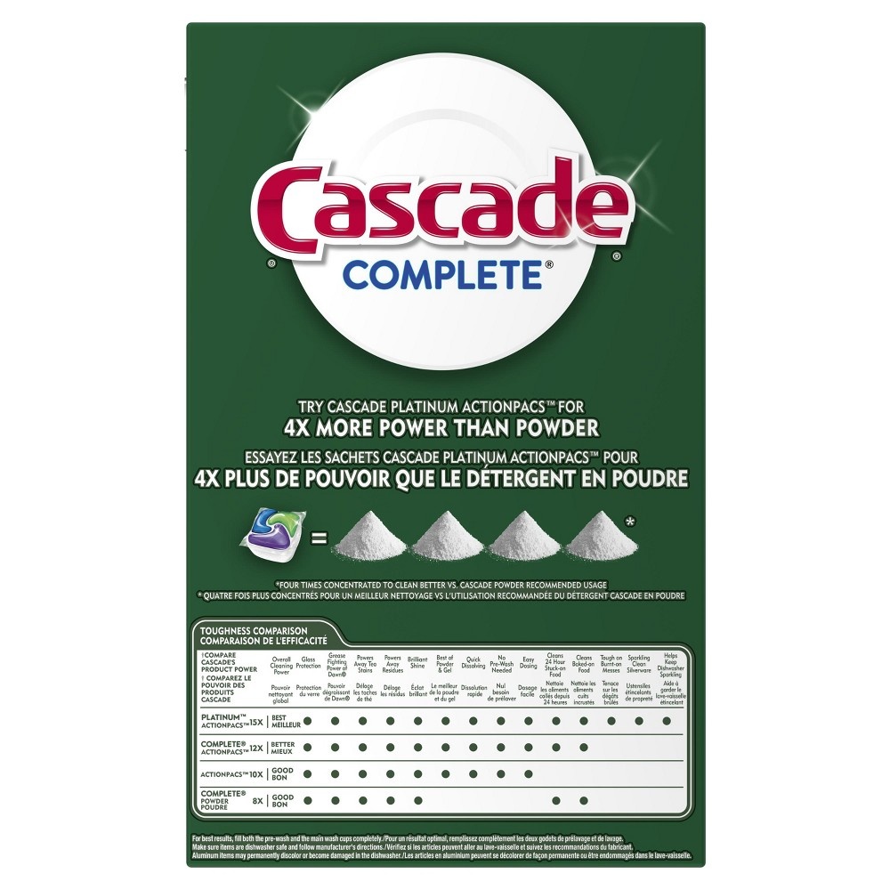 slide 7 of 7, Cascade Complete Powder Dishwasher Detergent, Fresh Scent, 75 oz