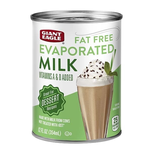 slide 1 of 1, Giant Eagle Evaporated Fat Free Milk, 12 oz