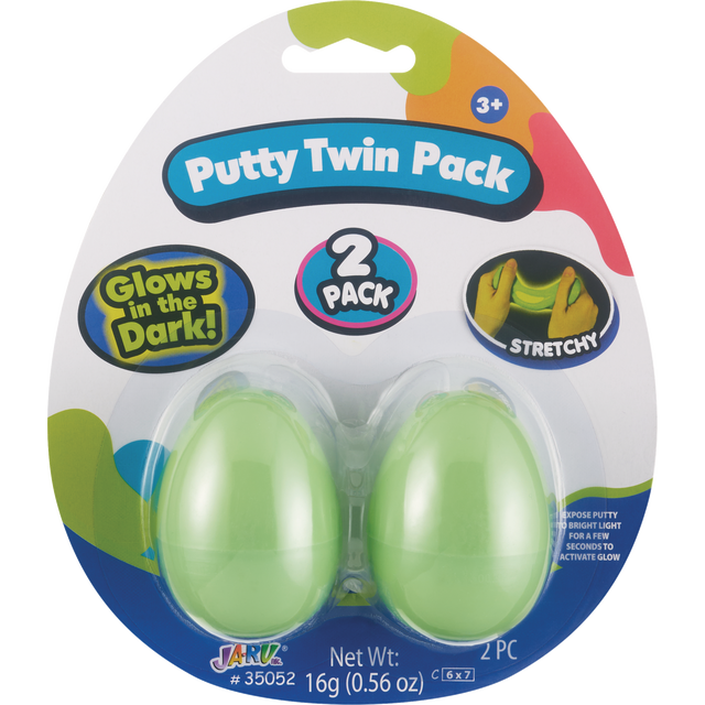 slide 1 of 1, Ja-Ru Nite Glow Putty Twin Pack, Assorted Colors, 2 ct