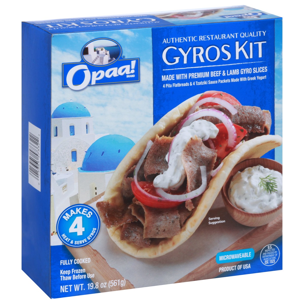 slide 2 of 9, Opaa Gyros Kit Beef & Lamb, 19.8 oz