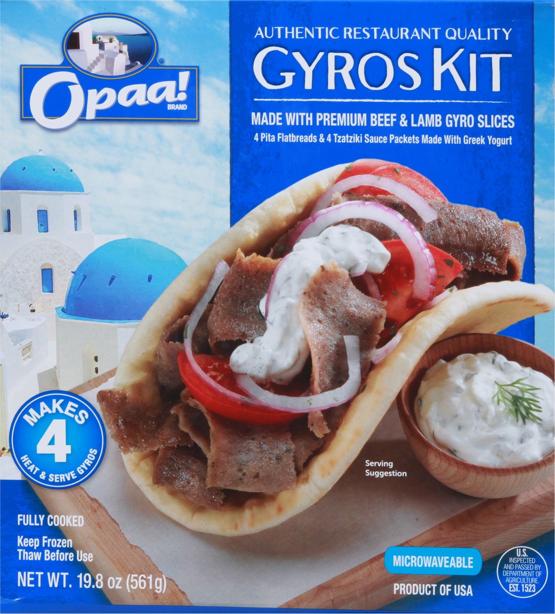 slide 3 of 9, Opaa Gyros Kit Beef & Lamb, 19.8 oz