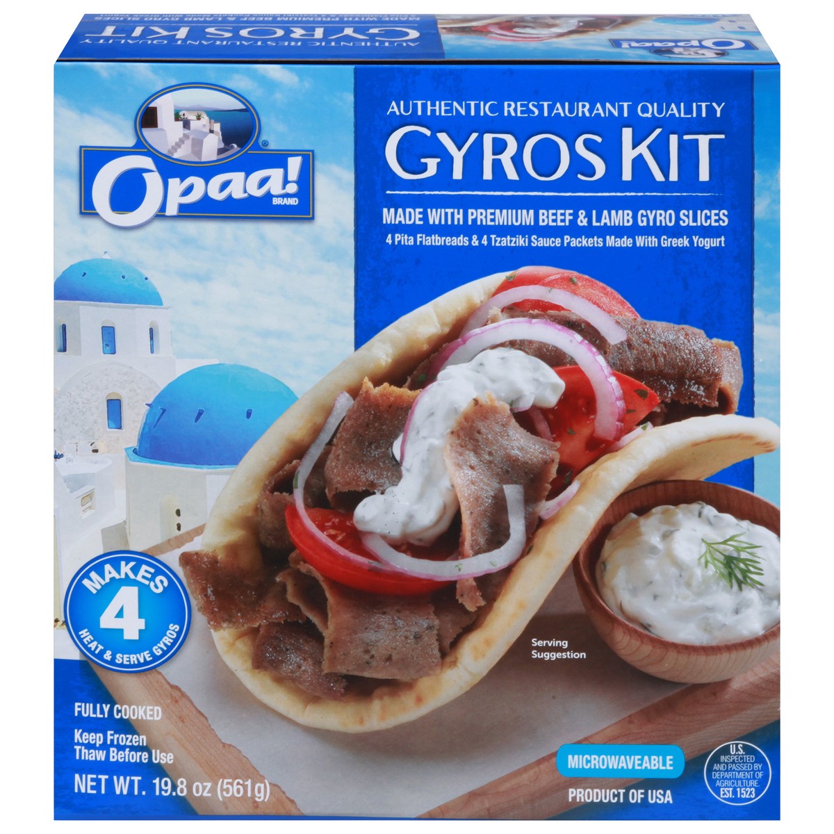 slide 1 of 9, Opaa Gyros Kit Beef & Lamb, 19.8 oz