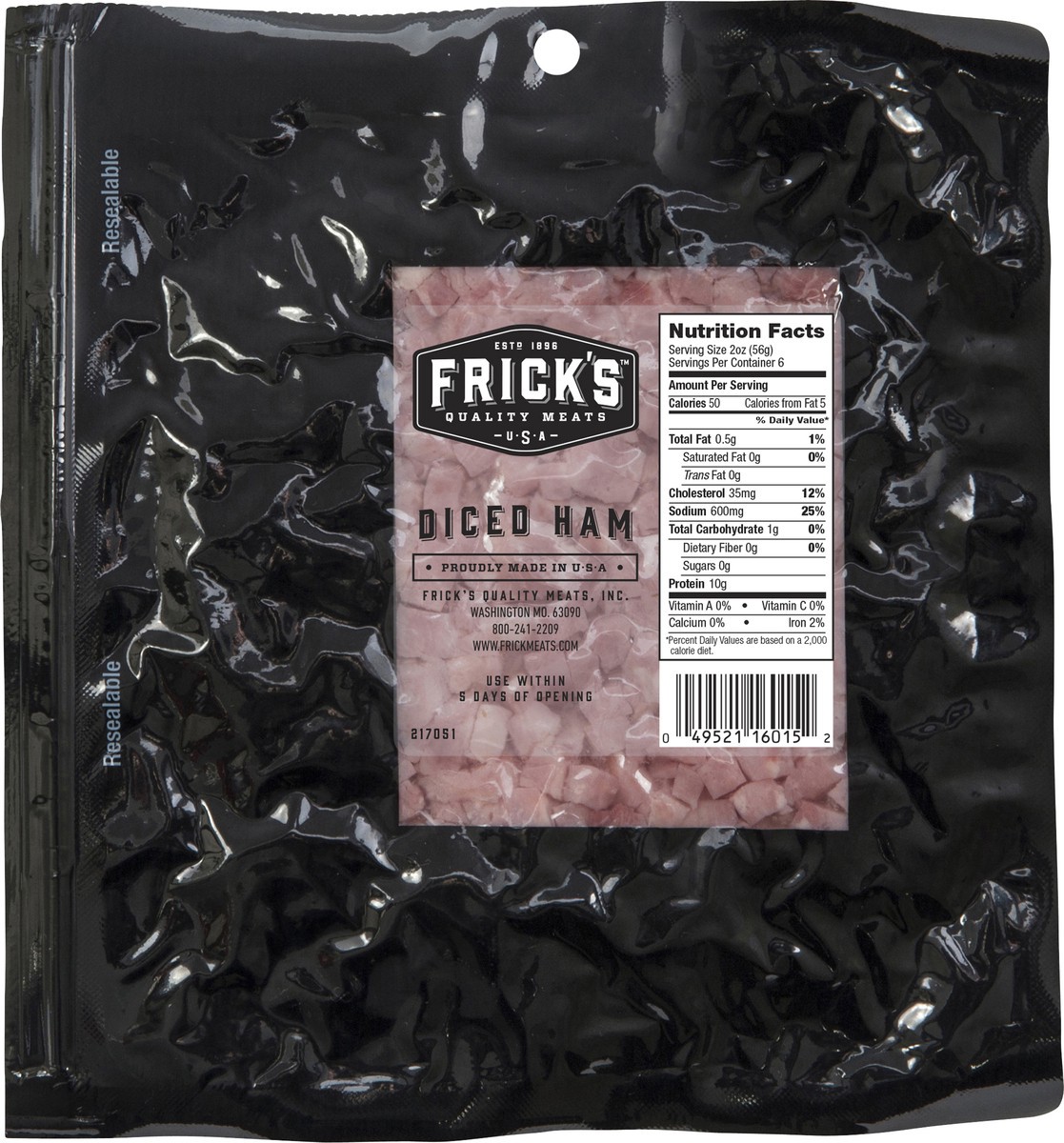 slide 6 of 7, Frick's Diced Ham, 12 oz