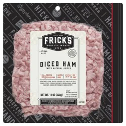 Frick's Ham, Boneless, Diced, 12 oz