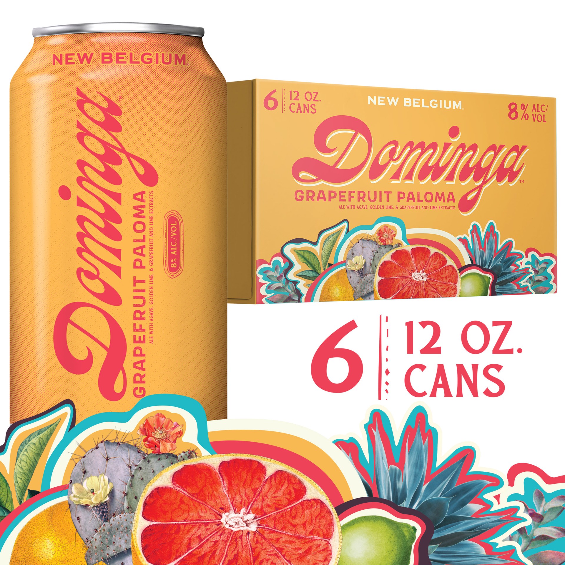 slide 1 of 9, New Belgium Dominga Grapefruit Paloma Beer, 6 Pack, 12 fl oz Cans, 1 ct